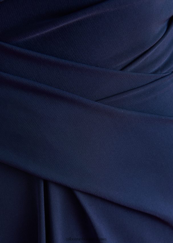 Talbot Runhof odzież niebieska północ kobiety sukienka midi ross29 0RPB2J138