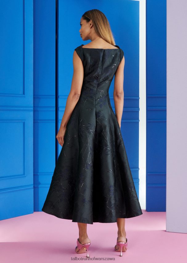 Talbot Runhof odzież niebieska północ kobiety sukienka midi tomini5 0RPB2J117