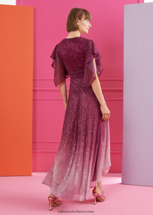 Talbot Runhof odzież róża azaliowa kobiety sukienka midi golambini9 0RPB2J132