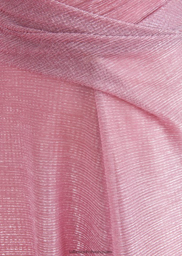 Talbot Runhof odzież róża azaliowa kobiety sukienka midi ross28 0RPB2J130