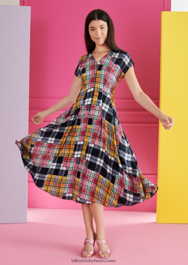 Talbot Runhof odzież wielobarwność kobiety sukienka midi solera7 0RPB2J141